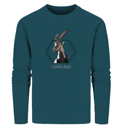 Steinbock - Capra Ibex - Organic Sweatshirt - Sauba Bleim