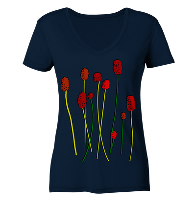 Wiesenknopf - Ladies Organic V-Neck Shirt - Sauba Bleim