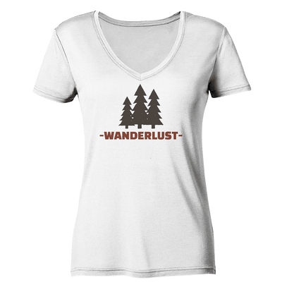 Wanderlust - Ladies Organic V-Neck Shirt - Sauba Bleim
