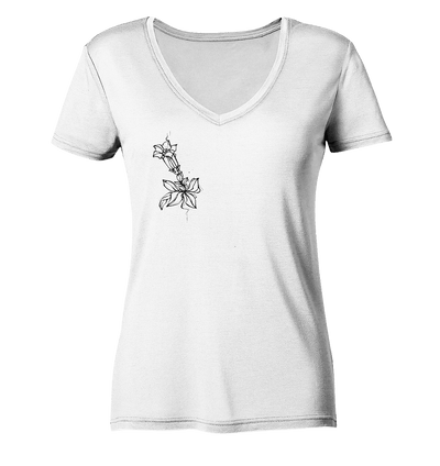 Enzian - Ladies Organic V-Neck Shirt - Sauba Bleim