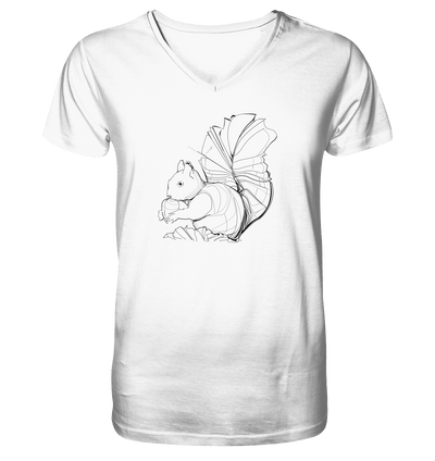 Eichhörnchen - Mens Organic V-Neck Shirt - Sauba Bleim