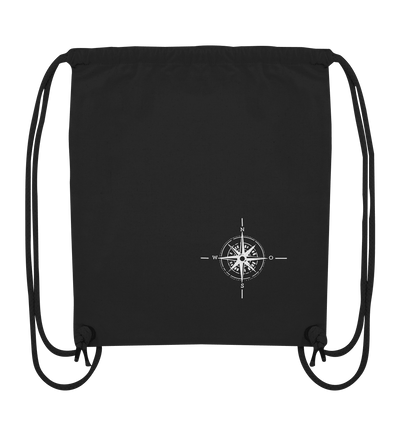 Kompass, white - Organic Gym-Bag - Sauba Bleim
