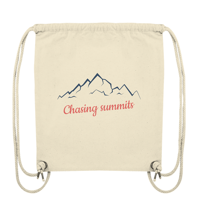 Chasing summits - Organic Gym-Bag - Sauba Bleim