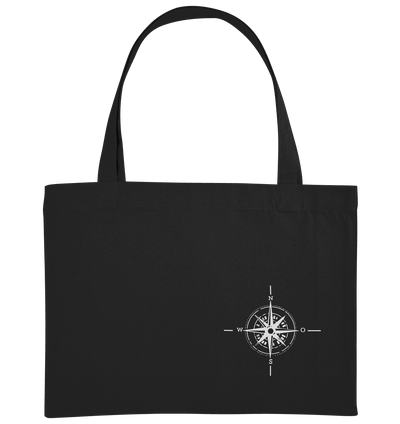 Kompass, white - Organic Shopping-Bag - Sauba Bleim
