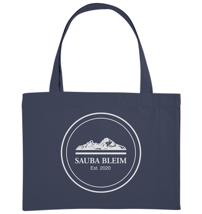 Sauba Bleim Logo, white - Organic Shopping-Bag - Sauba Bleim