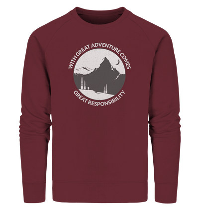 Great Adventure, Great Responsibility  - Organic Sweatshirt - Sauba Bleim