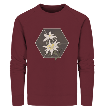Retro Edelweiss - Organic Sweatshirt - Sauba Bleim