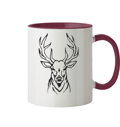 Hirsch  - Tasse zweifarbig - Sauba Bleim